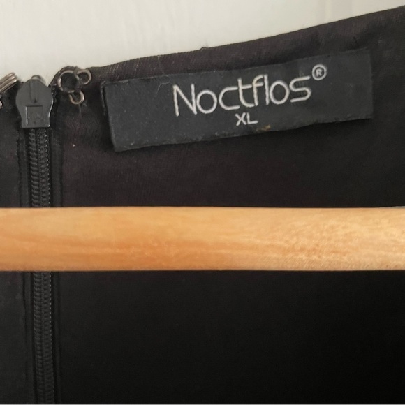 JUST IN Black & Brown Lace A-Line Midi Dress V-Neck - Picture 6 of 7